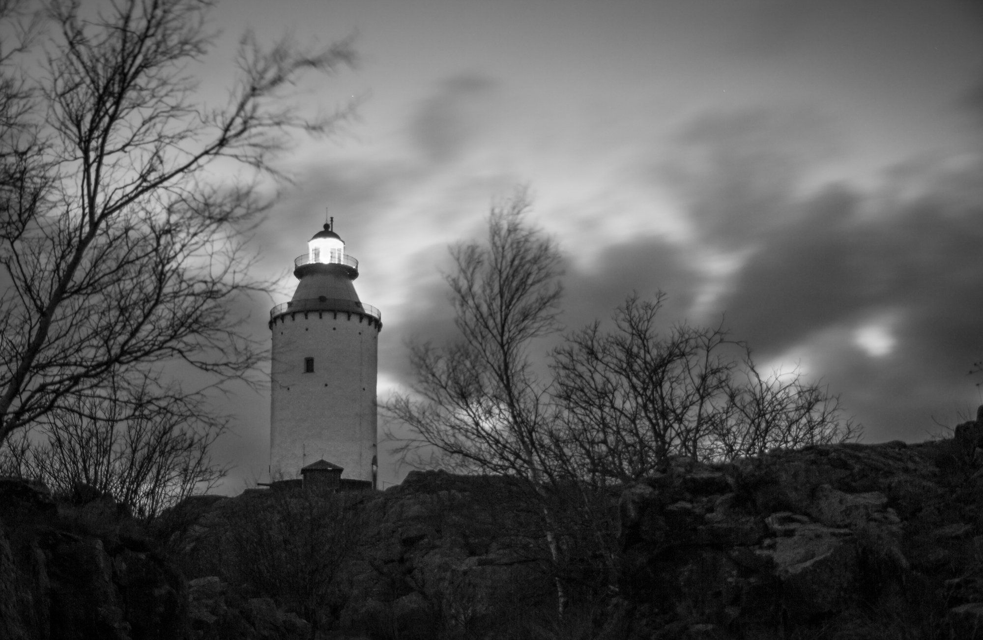 The Landsort lighthouse at the southern tip of Öja. Stockholm southern archipelago.
