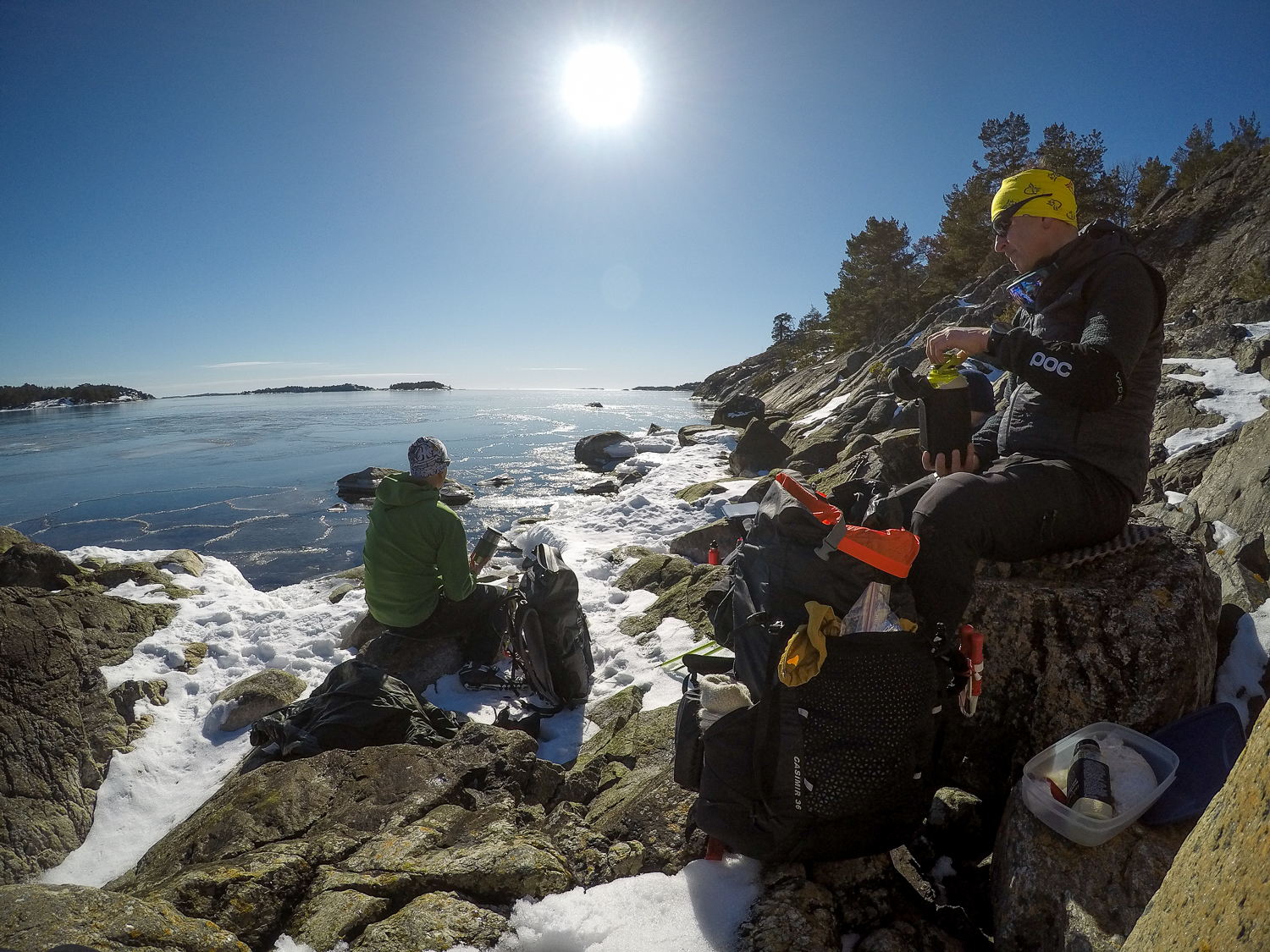 Skridskolunch i Nynärhamns skärgård