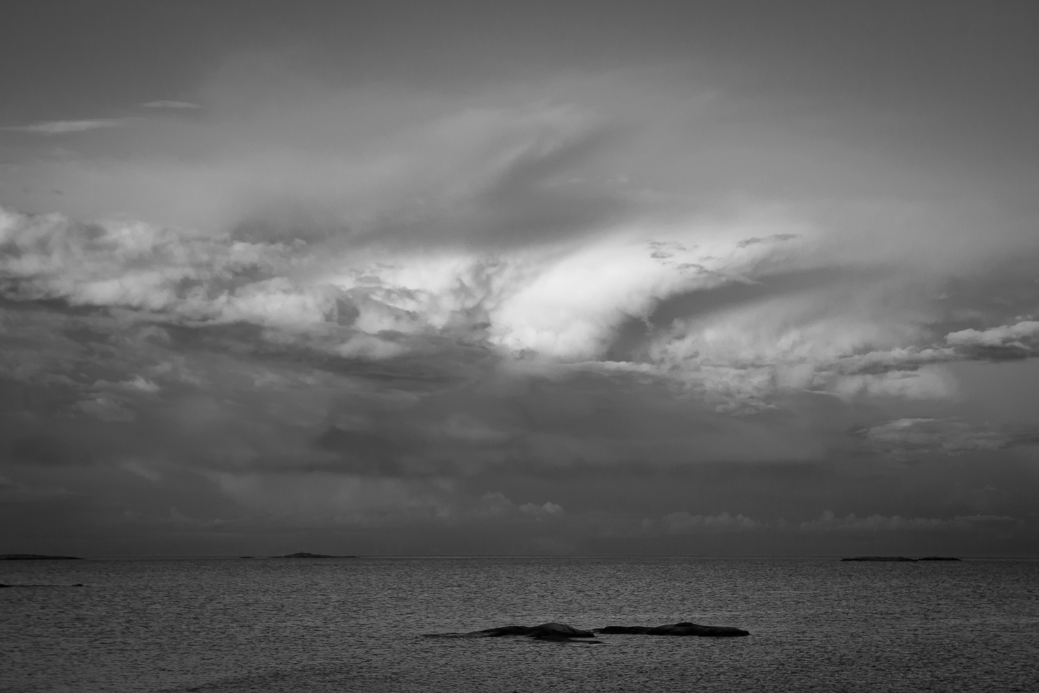 Beautiful clouds over Stockholm archipelago