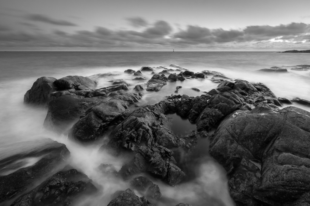 Waves hitting the rocks at Landsort, Nynäshamn archipelago, Stockholm
