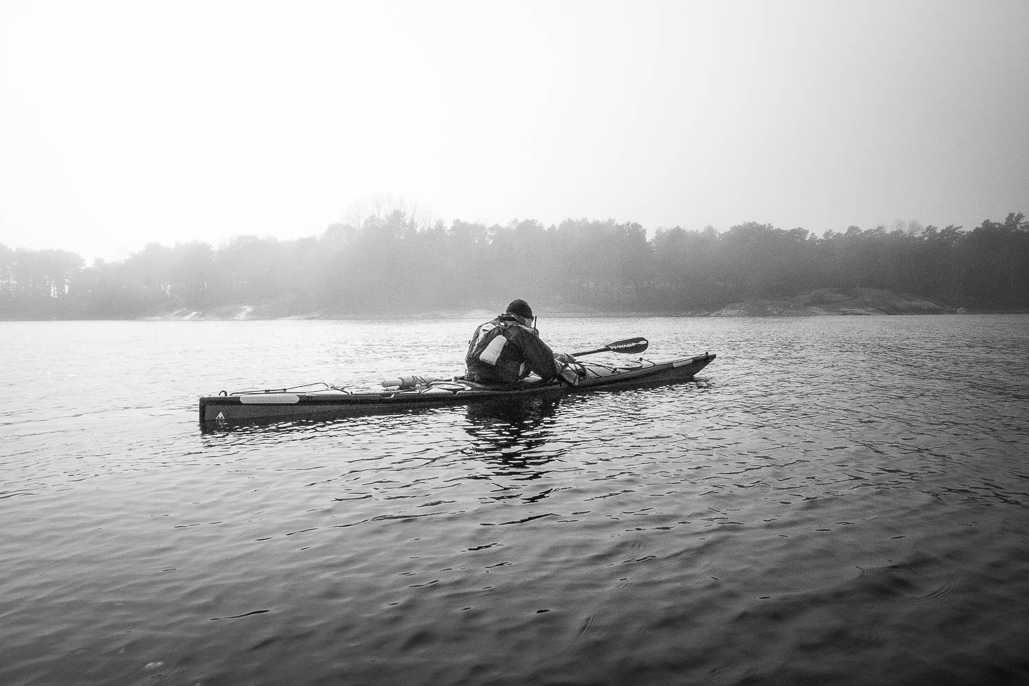 Kajakpaddlare i Stockholms skärgård