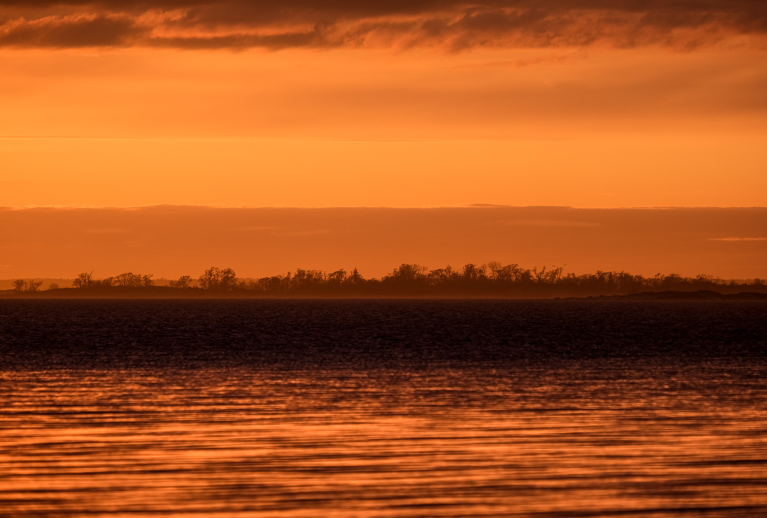 Solnedgång över Svartlöga, Stockholms skärgård