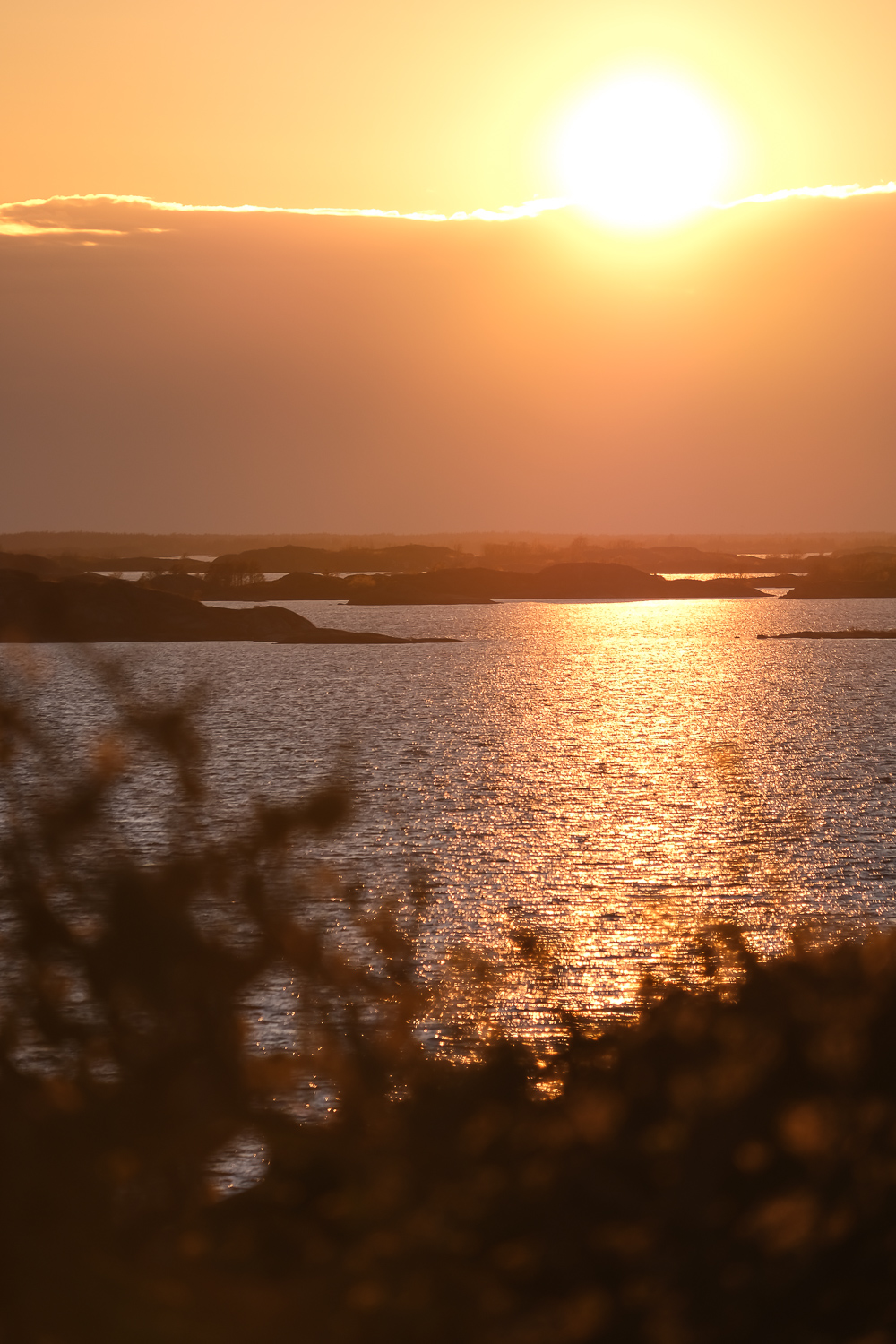 Solnedgång över Söderarms skärgård