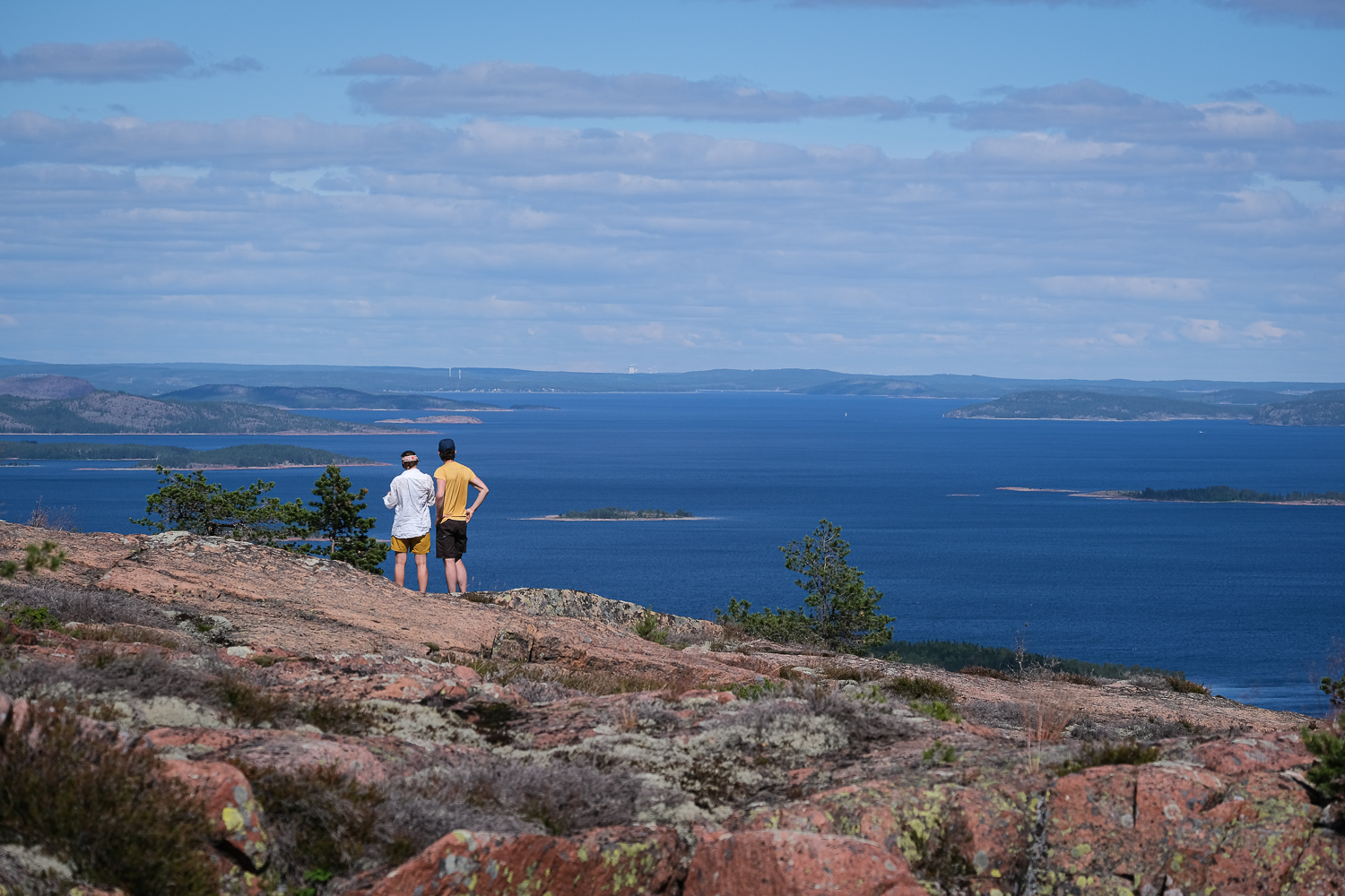 Utsikt från toppen av Mjältön, Höga kusten